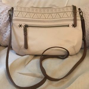 The Sak Ivory Leather Crossbody